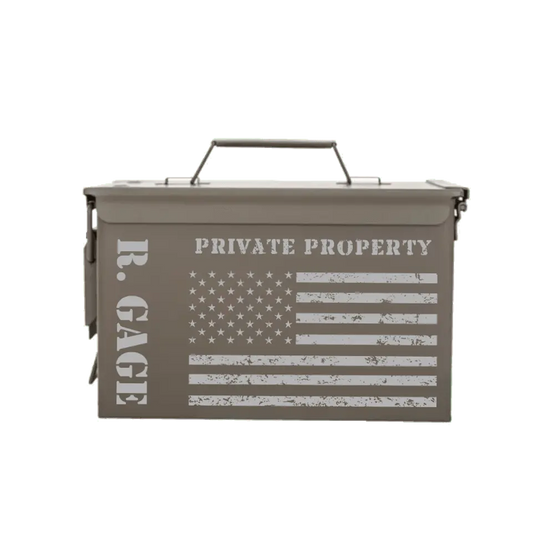 Ammo Can - Distressed Flag TAN AVDC INK